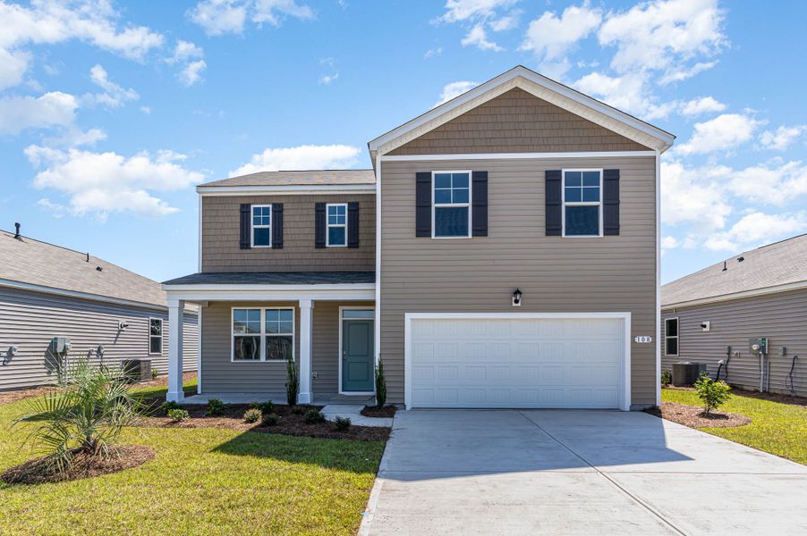 Representative exterior photo of a completed home built from the GALEN by D.R. Horton in Kingston Bay, Conway, SC (Image 20).