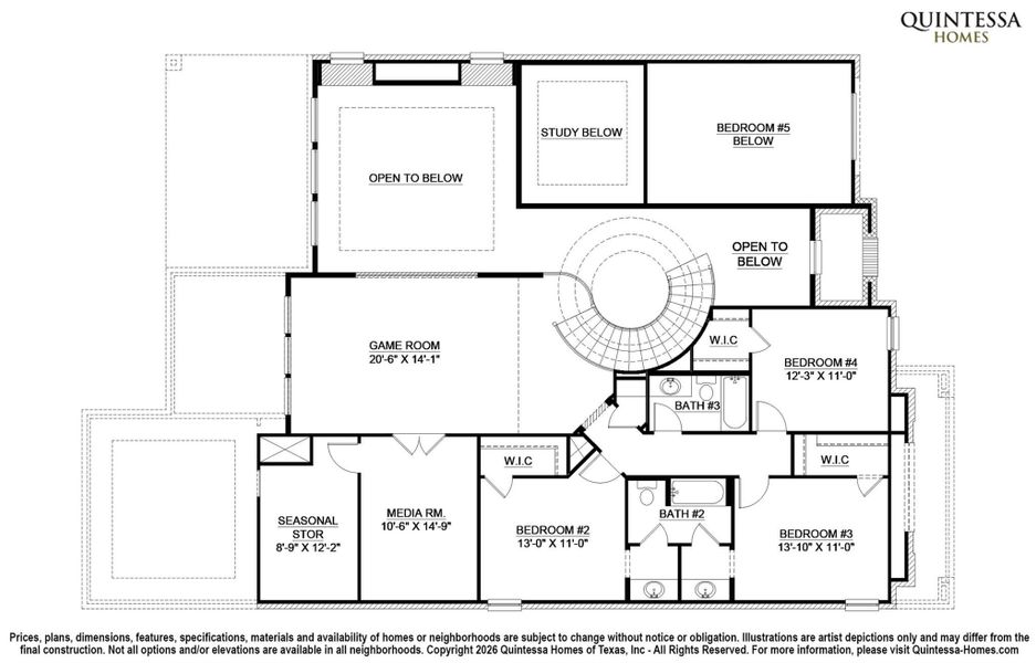 Artist Rendering of 2nd Floor Plan.