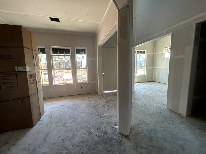 Construction progress - formal dining room