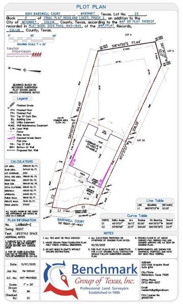 6801 Bardwell Court Preliminary Plot Plan 6801 Bardwell Court Preliminary Plot Plan