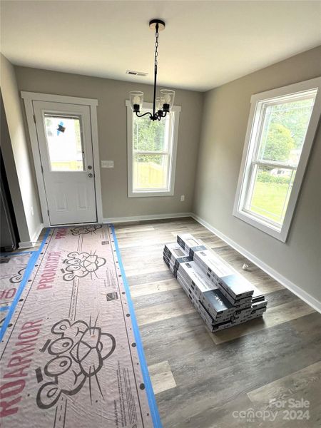 Dining Area with door to back deck