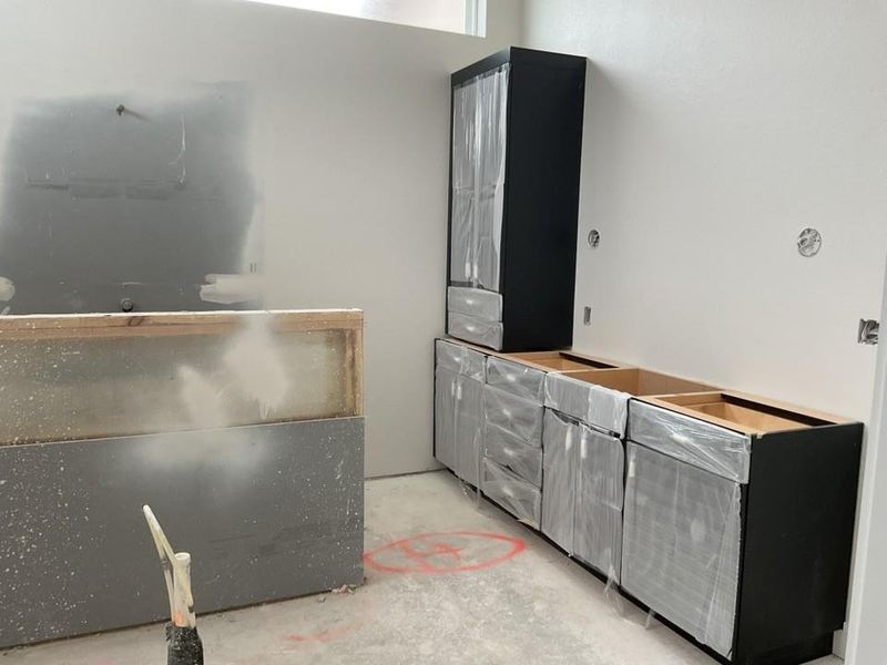 Bathroom featuring concrete flooring