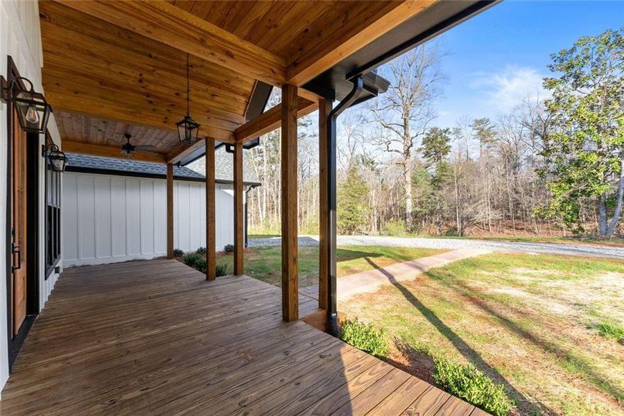 Exterior details and patio area of a home in , Sautee Nacoochee (Image 23).