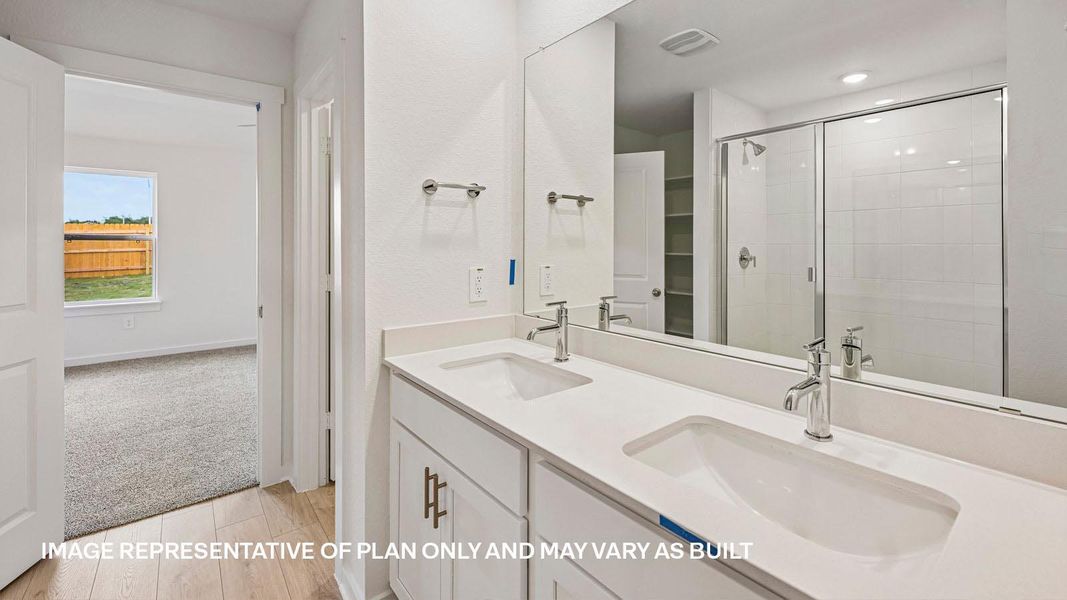Furnished interior view inside a new home in Trails at Wildhorse, Austin (Image 3).