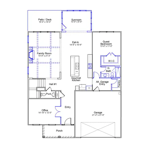 2D floor plan layout of this home in Sweetbrier, Durham, NC (Image 2). 2D floor plan layout of this home in Sweetbrier, Durham, NC (Image 2).