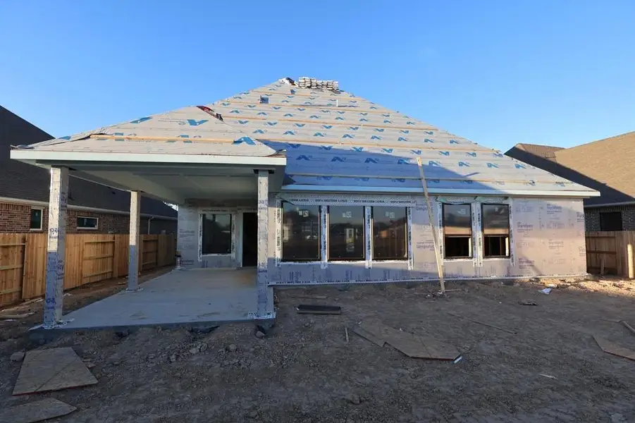 In-progress construction of a new home in The Meadows at Imperial Oaks, Conroe, TX (Image 12).