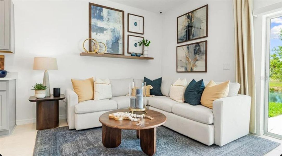 Furnished interior view inside a new home in The Towns at Tiburon, Nokomis (Image 6).
