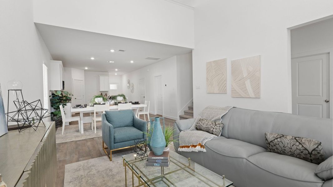 Furnished interior view inside a new home in Tamarron, Fulshear (Image 12).