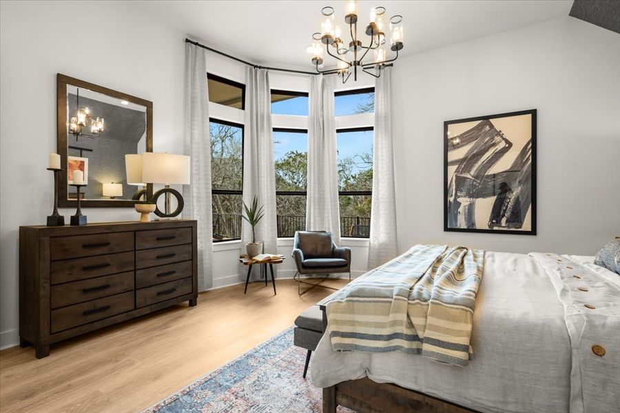 Furnished interior view inside a new home in 6 Creeks, Kyle (Image 41).