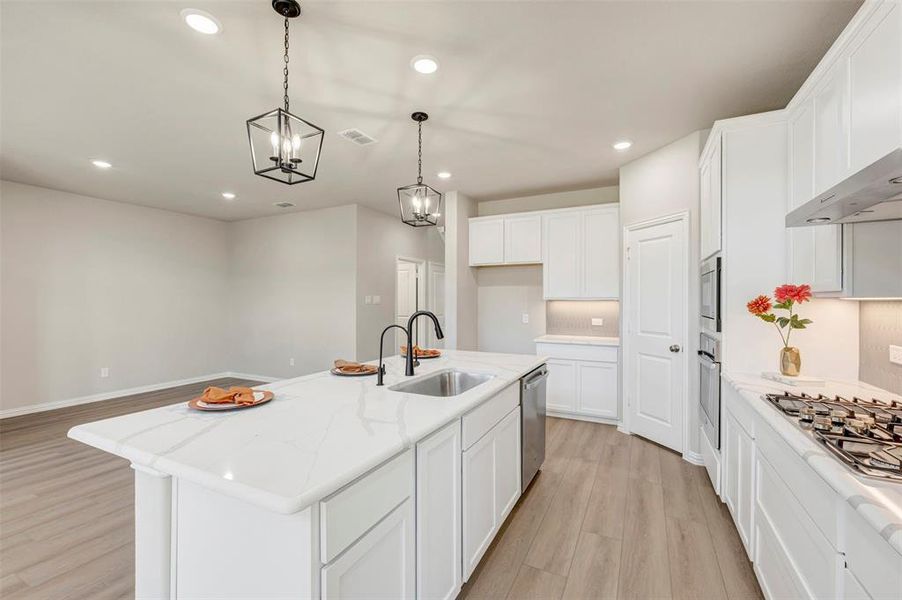 Furnished interior view inside a new home in Lily Creek at Sutton Fields, Aubrey (Image 10).