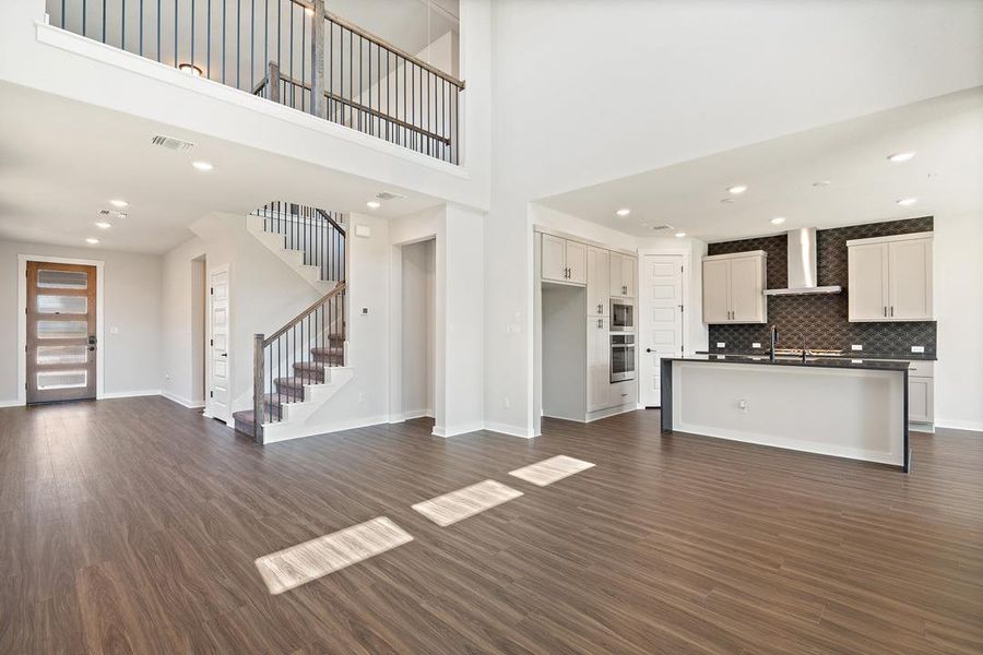 Spacious, unfurnished interior of a new home in Terrace Collection at Lariat, Liberty Hill (Image 27). Spacious, unfurnished interior of a new home in Terrace Collection at Lariat, Liberty Hill (Image 27).