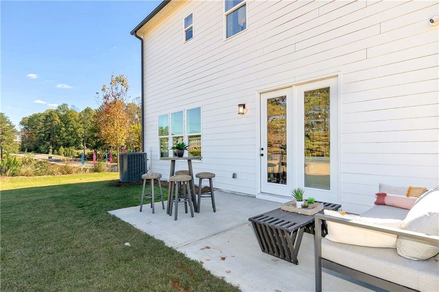 Exterior details and patio area of a home in Annsbury Park, Lilburn (Image 31). Exterior details and patio area of a home in Annsbury Park, Lilburn (Image 31).