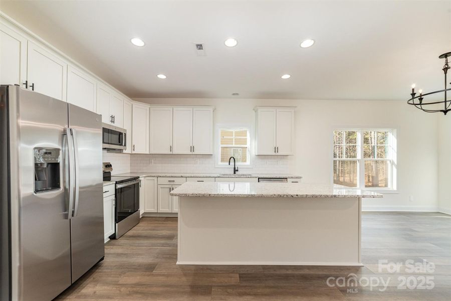 Bar seating at kitchen island