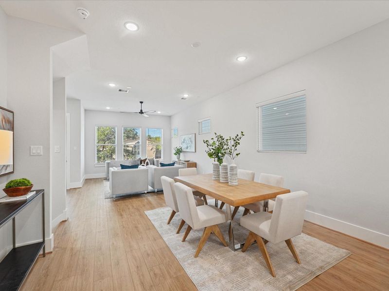 Furnished interior view inside a new home in Skyline Homes at Cavalcade, Houston (Image 8).