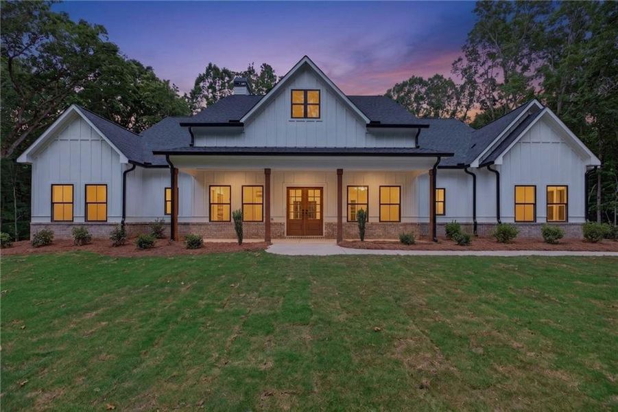 Front exterior of a new home in , Dallas, GA, highlighting curb appeal (Image 26). Front exterior of a new home in , Dallas, GA, highlighting curb appeal (Image 26).