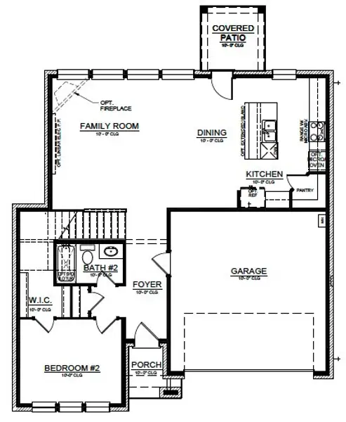 2D floor plan layout for the Albany by Cambridge Homes in Ribbonwood, Aubrey, TX (Image 3). 2D floor plan layout for the Albany by Cambridge Homes in Ribbonwood, Aubrey, TX (Image 3).