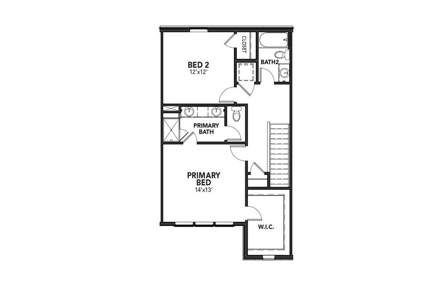 2D floor plan layout of this home in Windler Townhomes, Aurora, CO (Image 5).