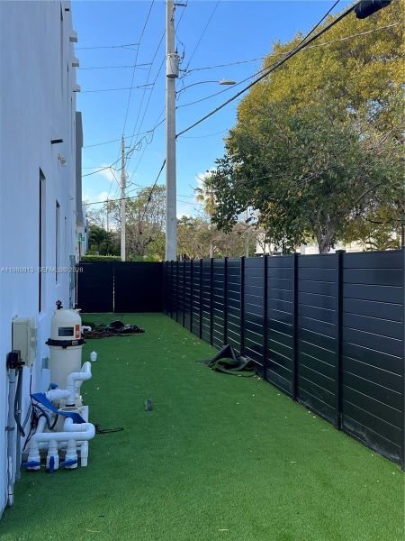 Exterior details and patio area of a home in , Miami (Image 4). Exterior details and patio area of a home in , Miami (Image 4).