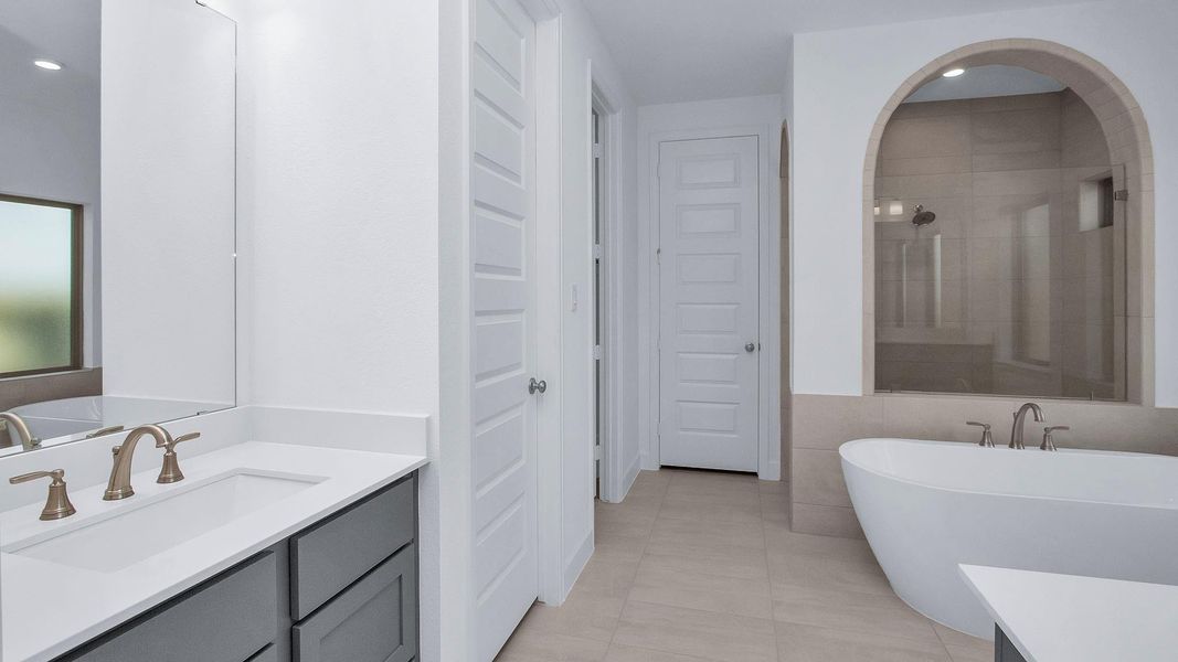 Furnished interior view inside a new home in Grand Central Park, Conroe (Image 5).