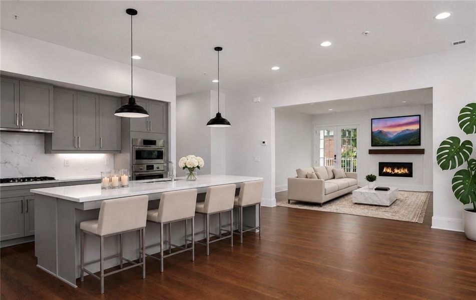Furnished interior view inside a new home in 1200 Ponce, Atlanta (Image 9).