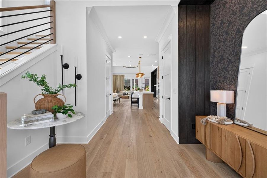 Furnished interior view inside a new home in Villages at Sharon Springs, Cumming (Image 32).