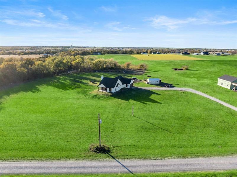 Drone / aerial view featuring a rural view