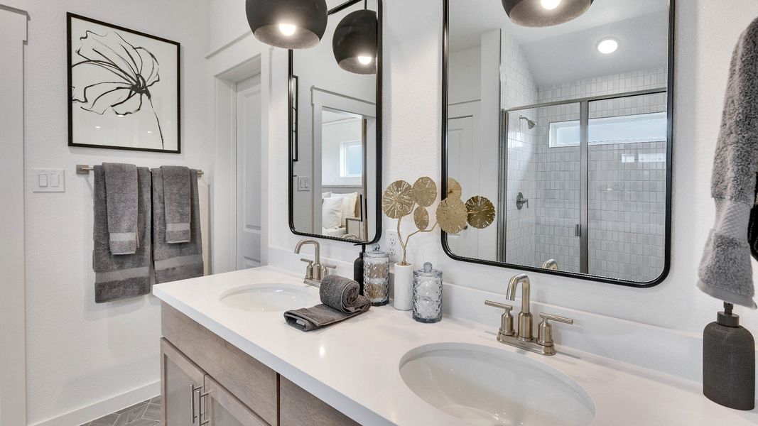 Model home photos of similar floorplans, not pictures of actual home.