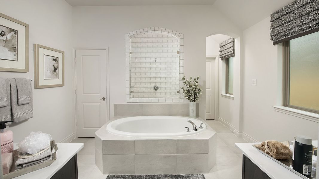 Furnished interior view inside a new home in Midline, Houston (Image 18).