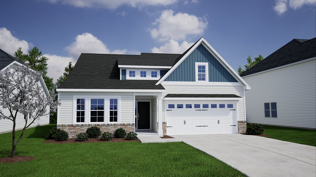 Representative exterior photo of a completed home built from the Gwinnett - Genesis Value Collection by Mungo Homes in Killians Crossing, Blythewood, SC (Image 51).