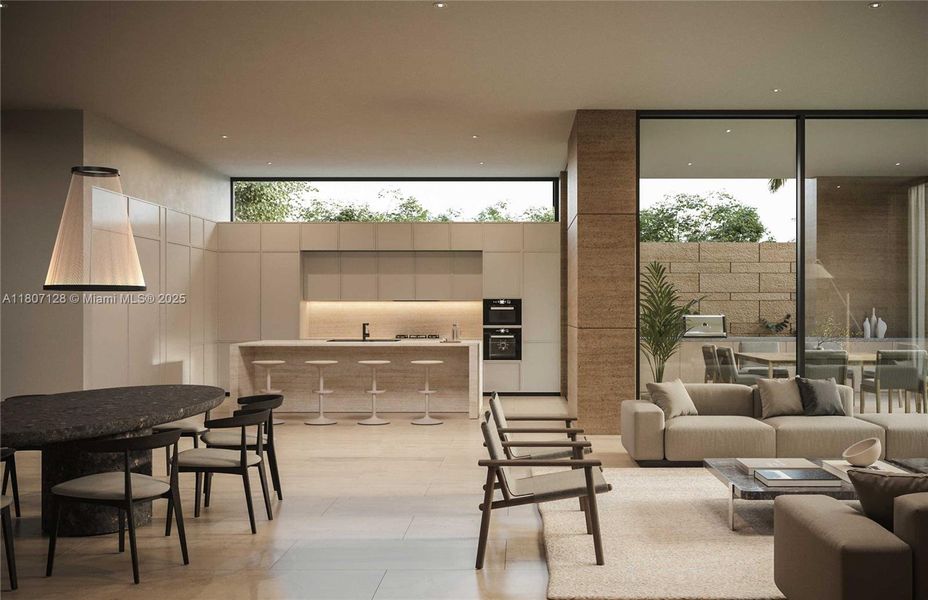 Furnished interior view inside a new home in , Miami (Image 4).