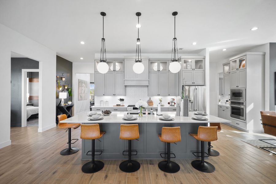 Furnished interior view inside a new home in Elyson, Katy (Image 8).