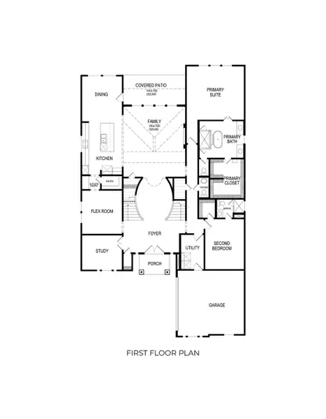 2D floor plan layout for the Northhaven FSW by First Texas Homes in Shady Valley Estates, Midlothian, TX (Image 4).