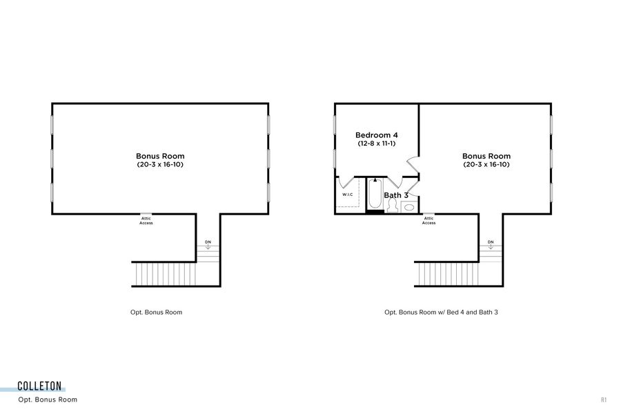 2D floor plan layout for the Colleton by DRB Homes in Creekside at Andrews, Summerville, SC (Image 3).