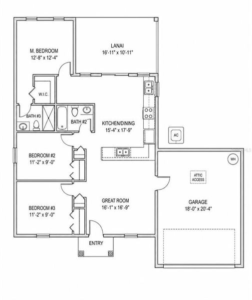 2D floor plan layout of this home in , Spring Hill, FL (Image 3). 2D floor plan layout of this home in , Spring Hill, FL (Image 3).