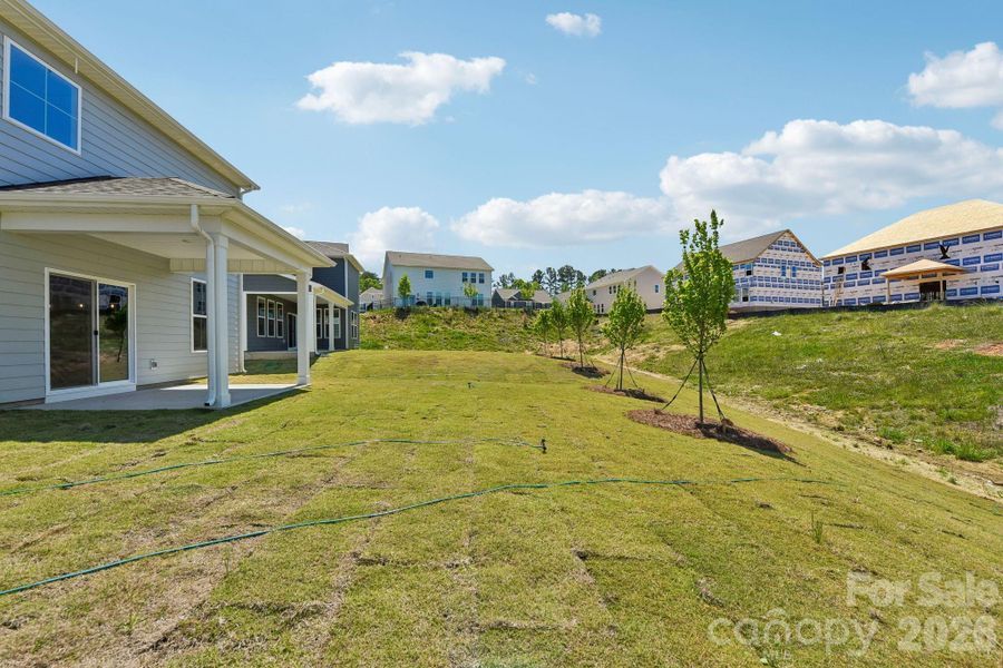 Exterior details and patio area of a home in Westport, York (Image 4).