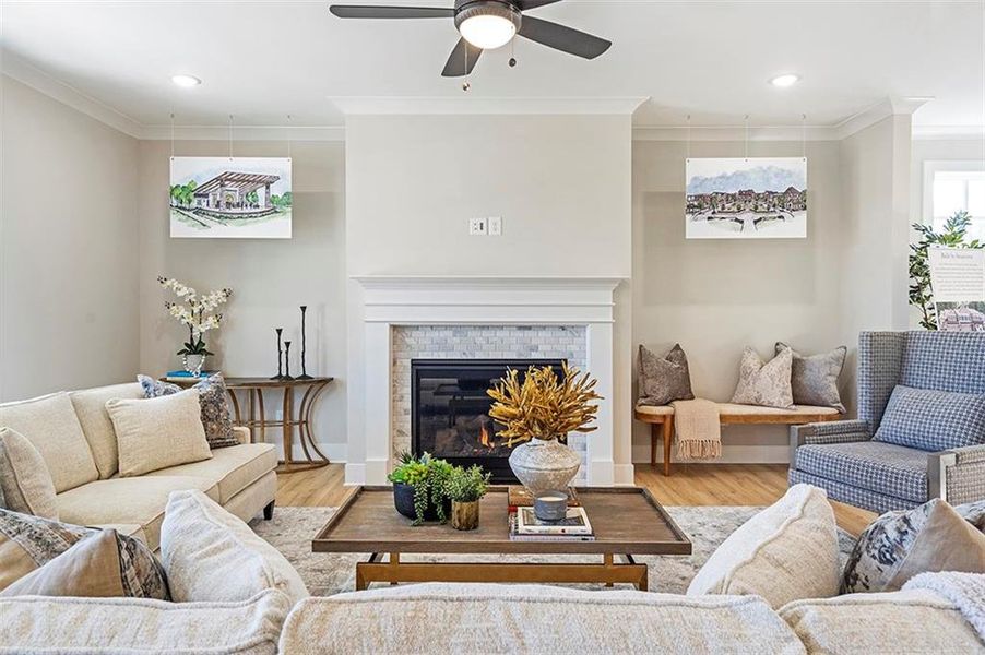 Furnished interior view inside a new home in Holly Springs Town Center, Holly Springs (Image 17).
