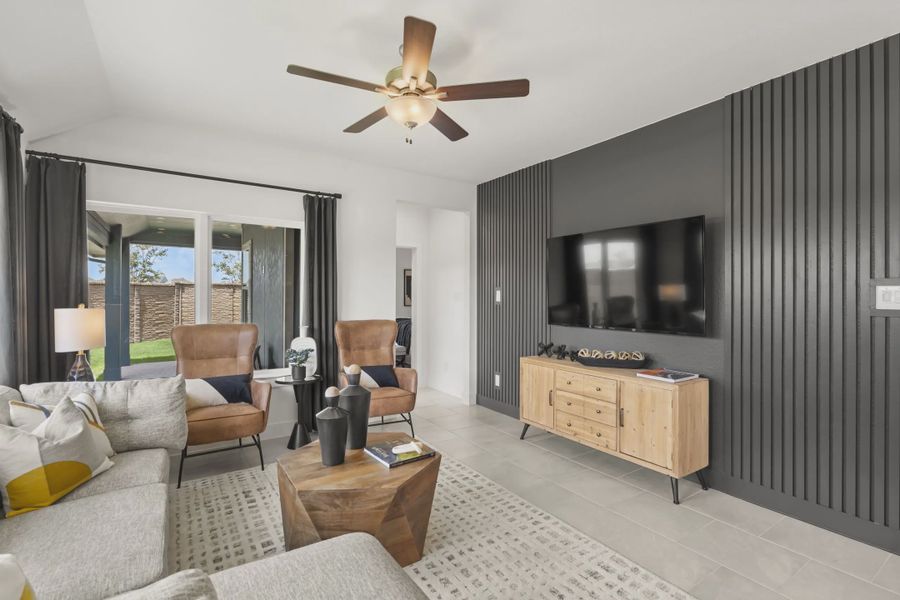 Furnished interior view inside a new home in Meridiana Townhomes, Iowa Colony (Image 5).
