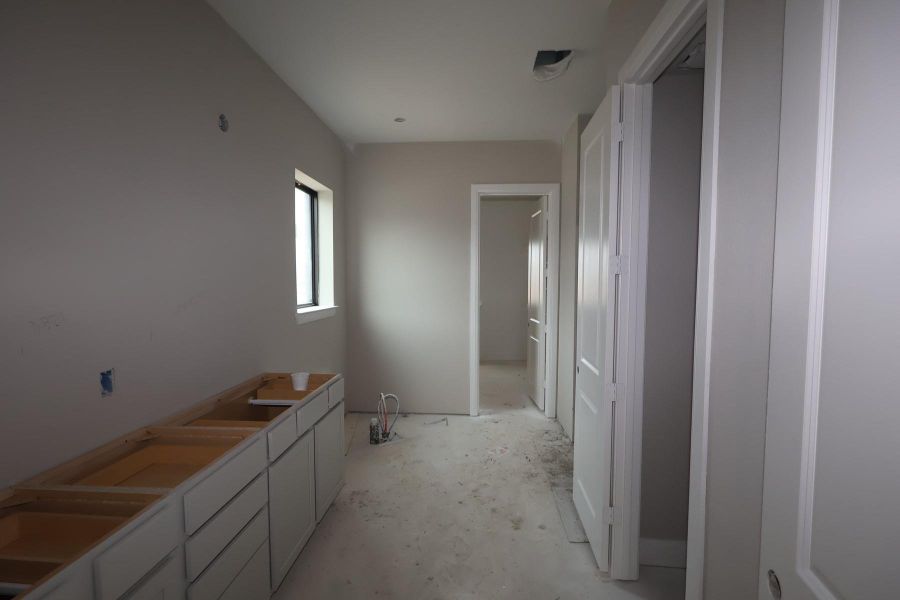 In-progress construction of a new home in Riceland 50’ Alley Load Homesites, Mont Belvieu, TX (Image 5).