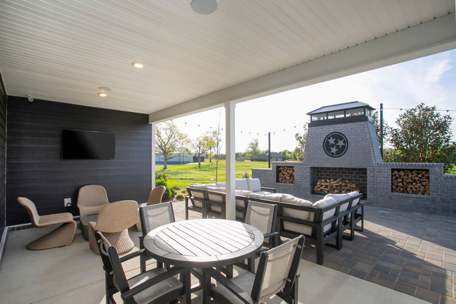 Stellar Patio in new home construction by Del Webb Homebuilders Nashville