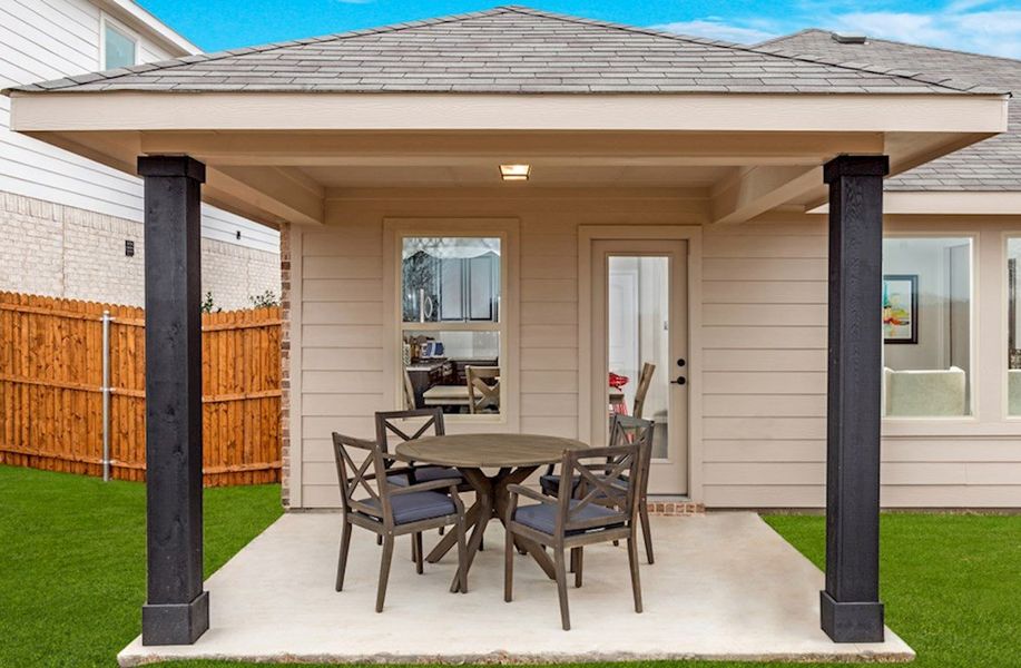 Allegheny Model Home Extended Covered Patio