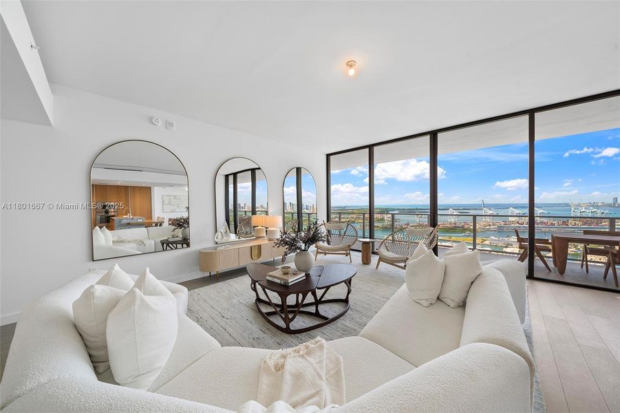 Furnished interior view inside a new home in , Miami Beach (Image 5). Furnished interior view inside a new home in , Miami Beach (Image 5).