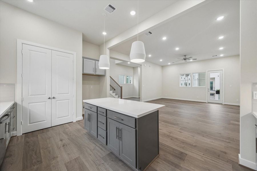 open to living area - perfect for hosting.