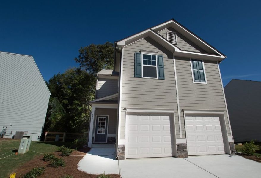 Representative exterior photo of a completed home built from the Poplar by Piedmont Residential in The Reserve at Willow Oaks, Canton, GA (Image 17).