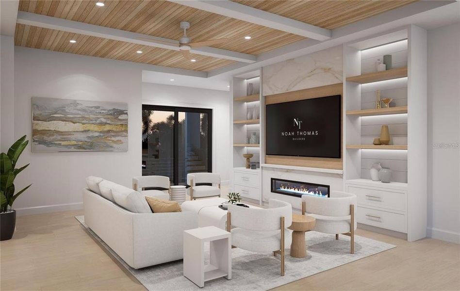 Furnished interior view inside a new home in , Redington Shores (Image 9).