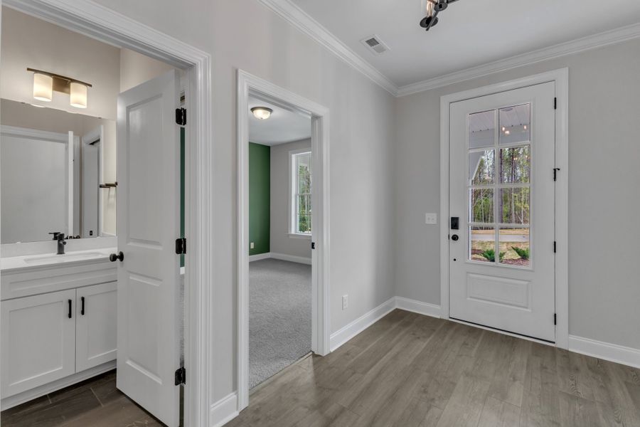 Representative unfurnished interior of a home built from the The Hampton by RobuckHomes in Baylee Ridge, Selma (Image 27). Representative unfurnished interior of a home built from the The Hampton by RobuckHomes in Baylee Ridge, Selma (Image 27).