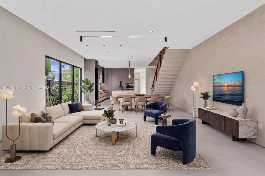 Furnished interior view inside a new home in , Miami (Image 40).