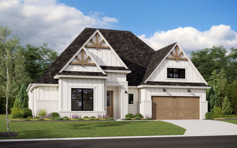 Representative exterior photo of a completed home built from the 5022 by Tradition Homes in The Parks at Wilson Creek, Celina, TX (Image 24).