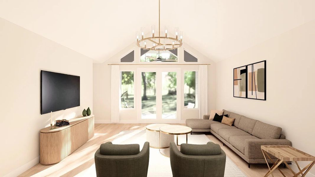 Furnished interior view inside a new home in Everly - 45', Hockley (Image 3). Furnished interior view inside a new home in Everly - 45', Hockley (Image 3).