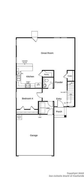2D floor plan layout of this home in Spanish Trails, San Antonio, TX (Image 4).