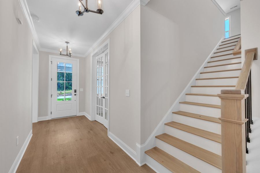 Representative unfurnished interior of a home built from the The Bradley by RobuckHomes in Baylee Ridge, Selma (Image 29). Representative unfurnished interior of a home built from the The Bradley by RobuckHomes in Baylee Ridge, Selma (Image 29).